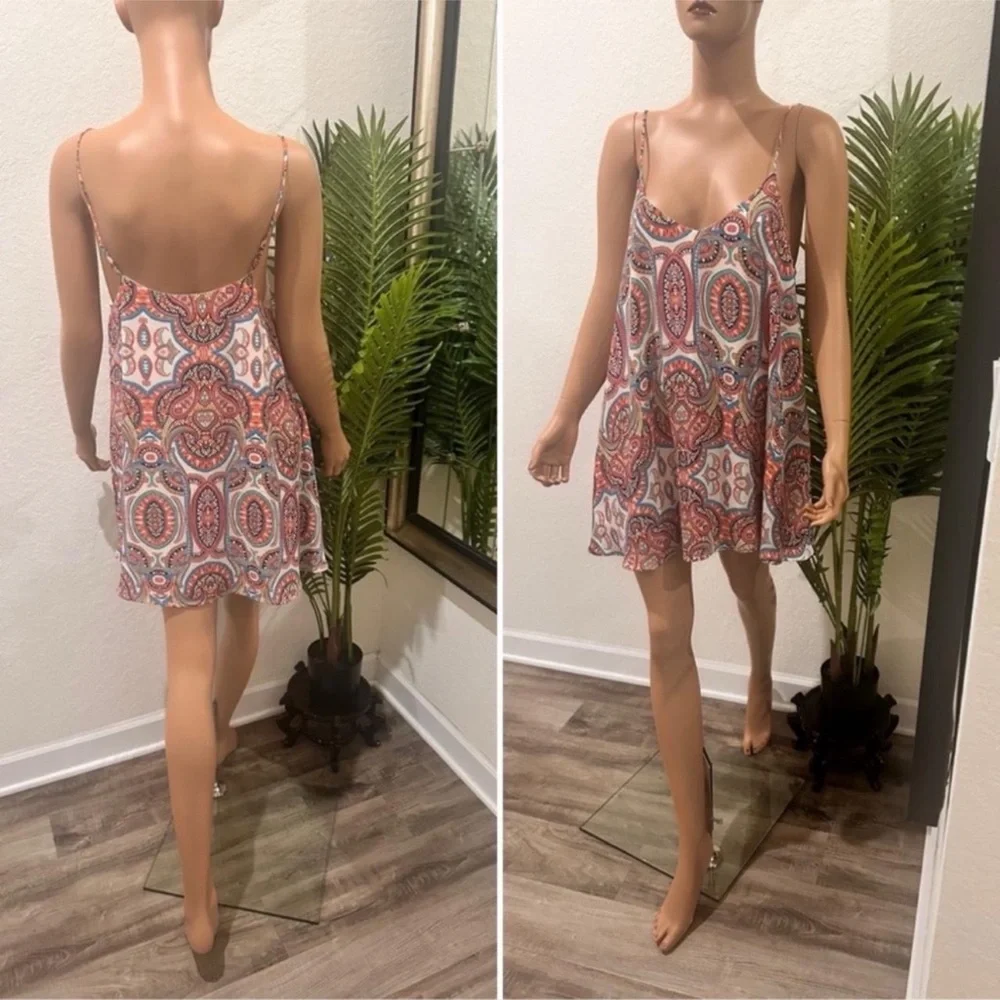 Show Me Your MuMu Colorful Paisley Dress S - Picture 4 of 8